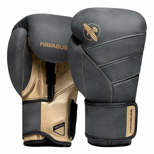 Перчатки боксерские HAYABUSA T3 LX Boxing Gloves, 14 унций, обсидиан-золото