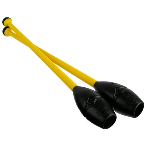 Булавы для художественной гимнастики вставляющиеся INDIGO AB246R 41 см Желто-черный