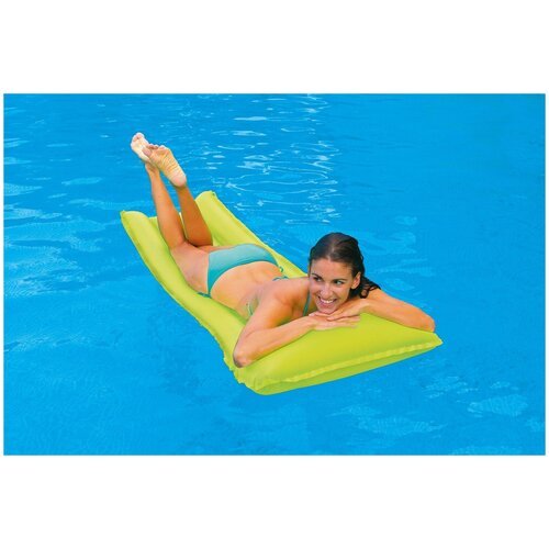 Надувной матрас для плавания Neon Frost Air Mats 183х76 см, одноместный, желтый матовый, до 100 кг, от 8 лет, без насоса, Intex 59717