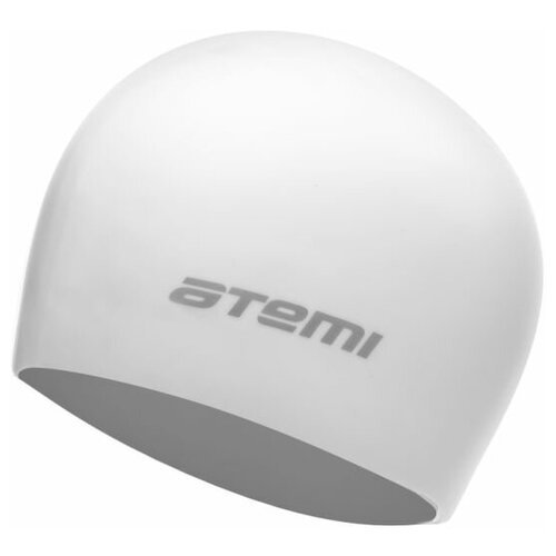 Шапочка для плавания Atemi, силикон (б/м), белый , RC307