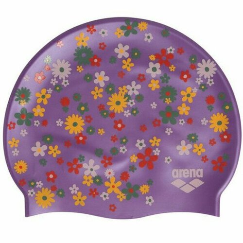 Шапочка для плавания ARENA Print 2 (сиреневый с цветами (1E368/229))