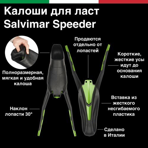 Калоши для ласт для подводной охоты и фридайвинга Salvimar SPEEDER, 41/42