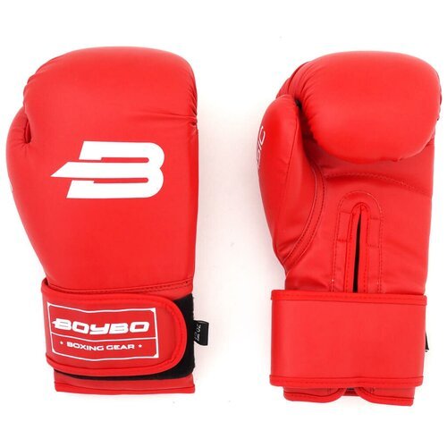 Перчатки боксерские BoyBo Basic искусственная кожа 10 OZ цвет красный