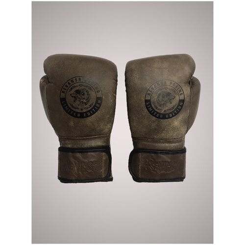 Боксерские Перчатки из натуральной кожи REVANSH PRO RETRO BLACK 18 унций