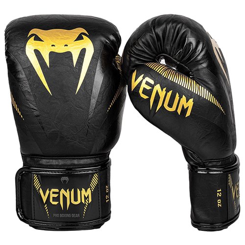 Боксерские перчатки Venum Impact Gold/Black (10 унций)
