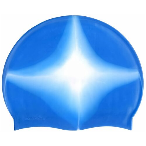Шапочка для бассейна силиконовая детская/подростковая Light Swim С/LS5, обхват головы 50-55 см, цвет 163, Синий/Голубой/Белый