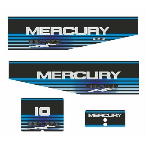 Наклейка для лодочного мотора Mercury 10 Sea pro