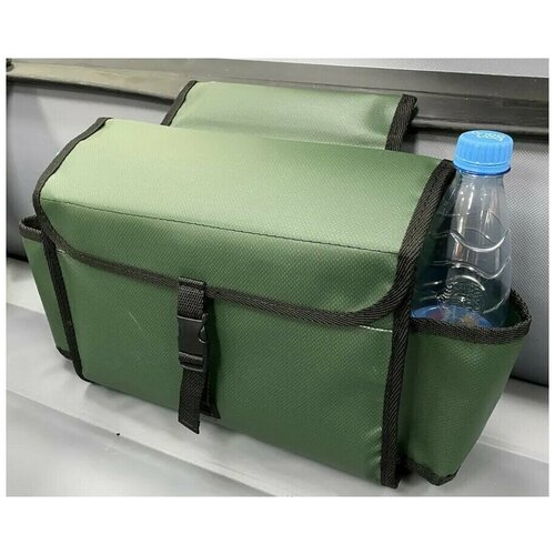 Сумка для лодки малая бортовая сумка на ликтрос надувной лодки пвх с бутылкодержателем (зеленый)