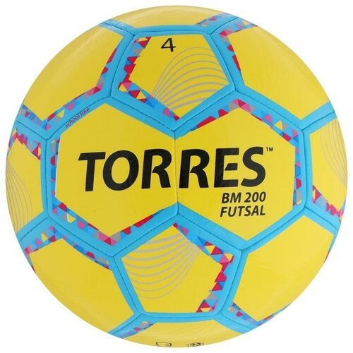 TORRES Мяч футзальный TORRES Futsal BM 200, TPU, машинная сшивка, 32 панели, размер 4