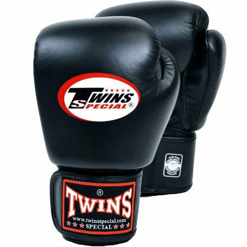 Боксерские перчатки TWINS BGVL-3 BLACK (Кожа, TWINS, 10 унций, 400, 200, 150, Черный) 10 унций