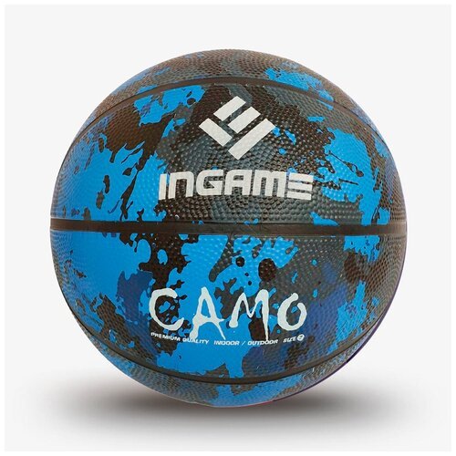 Мяч баскетбольный резиновый INGАME само, размер 7, синий