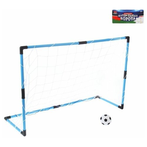 Ворота футбольные 'Весёлый футбол', сетка, мяч d-14 см, размер ворот 98х34х64 см, микс
