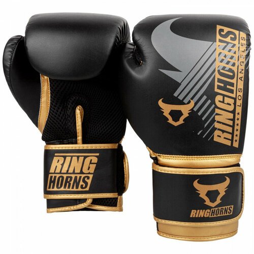 Ringhorns боксерские тренировочные перчатки черно- золотые Charger MX (Полиуретан, Ringhorns, 16 унций, Черно- золотой) 16 унций