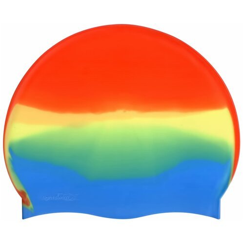 Шапочка для бассейна силиконовая детская/подростковая Light Swim С/LS5, обхват головы 50-55 см, цвет 157, Мультиколор