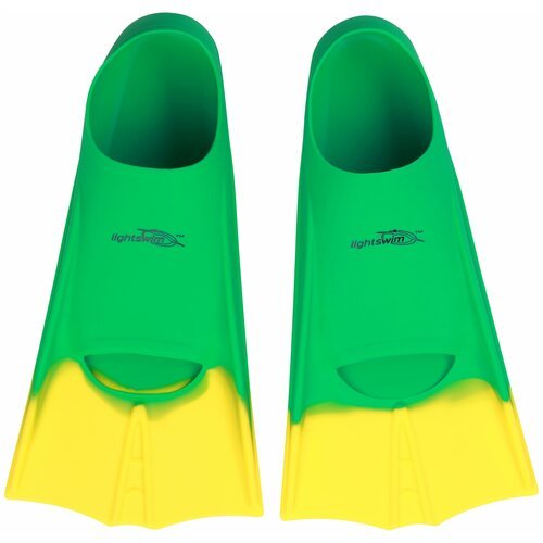 Ласты для плавания детские Training fins Light Swim LSF11 (CH) Зелёный/Жёлтый, р. 25-29