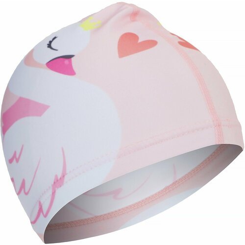 Детская тканевая шапочка 'Лебедь' для купания и плавания в бассейне, обхват 46-52 см, цвет розовый