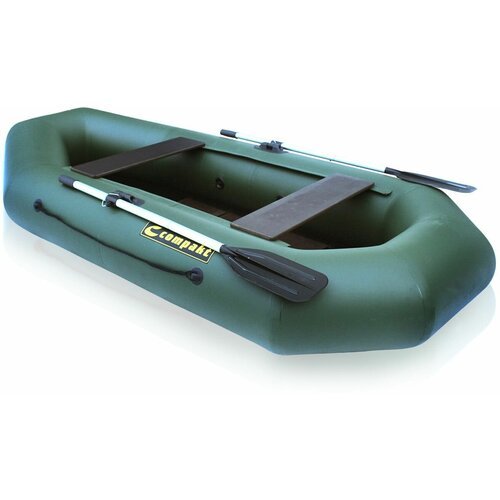 Лодка ПВХ 'Компакт-280N'- ФС фанерная слань (зеленый цвет) упаковка-мешок оксфорд