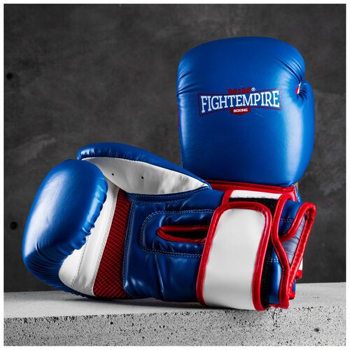 Перчатки боксёрские FIGHT EMPIRE, ELITE, 8 унций, цвет синий, красный
