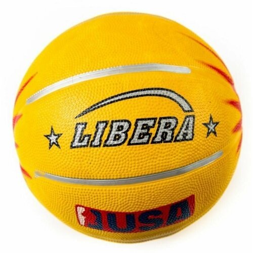 Мяч баскетбольный LIBERA-PROFI, желтый, размер 7