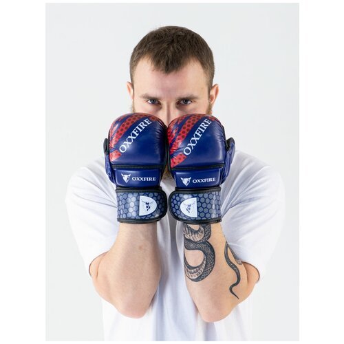 Перчатки тренировочные FIREICE ММА UFC, синие, FLEX (L)