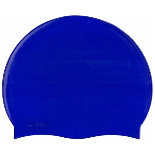 Шапочка для бассейна силиконовая детская/подростковая Light Swim С/LS5, обхват головы 50-55 см, цвет 315, Синяя (Navy)