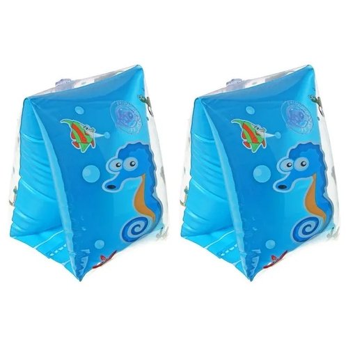 Нарукавники детские для плавания морской МИР, 21X13 см, голубые ПВХ