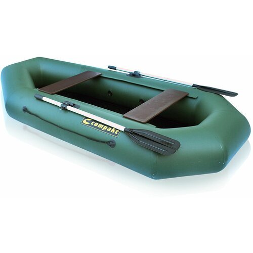 Лодка ПВХ 'Компакт-260N'- натяжное дно (зеленый цвет) упаковка-мешок оксфорд