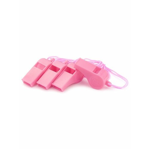 Свисток спортивный судейский Mr.Fox, пластик, 4 шт, розовый