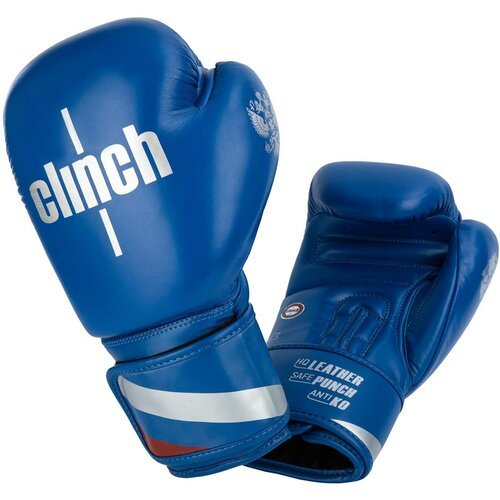 Перчатки боксерские Clinch Olimp Plus синие (вес 14 унций, ) 14 унций