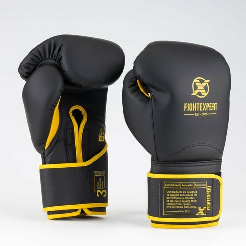 Перчатки для бокса Outlaw FX-500 черно-желтые 14 унций