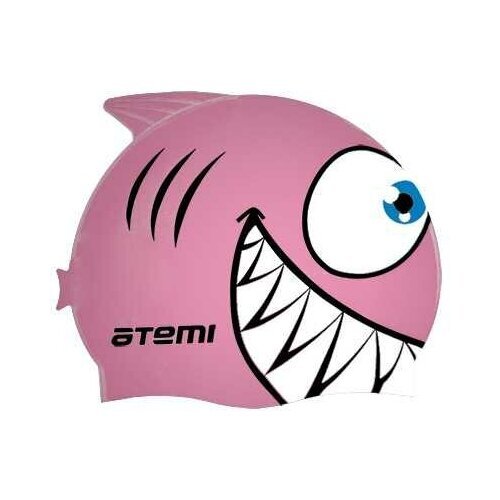 Шапочка для плавания атеми, силикон Atemi (дет.), рыбка-, розовая, Fc204