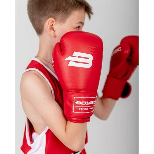 Боксерские перчатки Basic для бокса 4 OZ красный