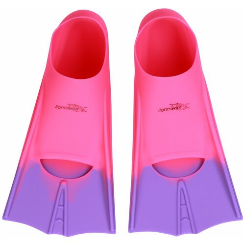 Ласты для плавания детские Training fins Light Swim LSF11 (CH) Розовый/Фиолетовый, р. 25-29