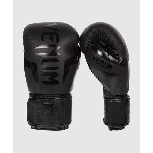 Боксерские перчатки тренировочные Venum Elite - Matte/Black (16 oz)