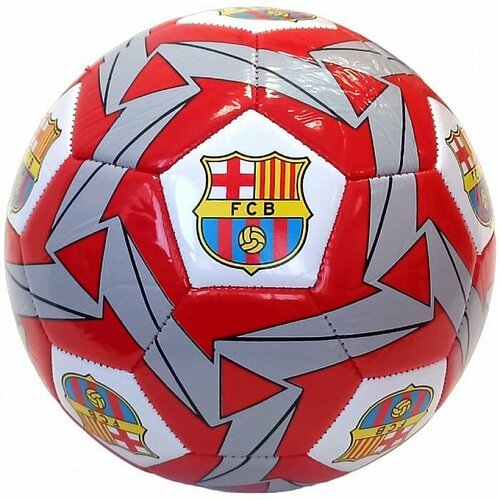 Мяч футбольный MEIK Barcelona (PVC 2,5 мм, 315 гр. , маш. сш. ) (красный/серый)