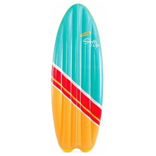Надувной матрас для плавания Доска для серфинга, голубой с оранжевым, 178х69 см