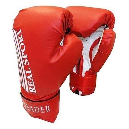 Перчатки боксерские LEADER 8 унций, красный