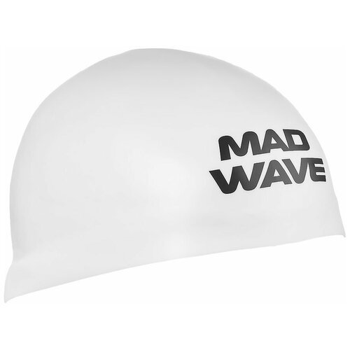 Шапочка для плавания MAD WAVE D-CAP, белый