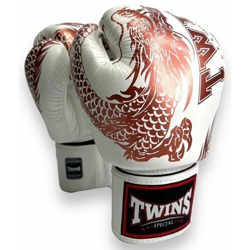 Боксерские перчатки TWINS Special FBGVL3-49 white brown 16oz