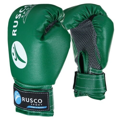 Перчатки боксёрские RuscoSport, детские, 4 унции, цвет зелёный