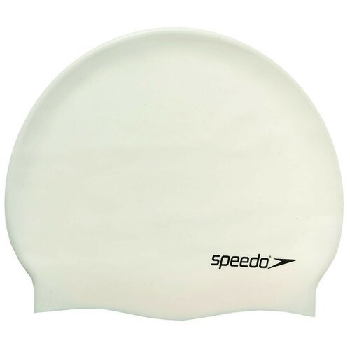 Шапочка для плавания SPEEDO Plain Flat Silicone Cap, 8-709910010, белый, силикон