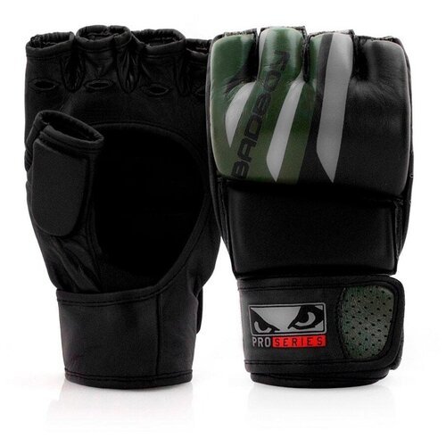 Перчатки для ММА Bad Boy Pro Series Advanced MMA Gloves-Black/Green S/M
