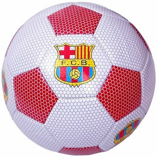 Мяч футбольный MEIK Barcelona (PVC 2,4 мм, 310 гр. , маш. сш. ) (красный/белый)