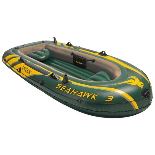 Надувная лодка Intex Seahawk-3 Set (68380) зеленый