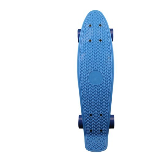Скейтборд пластиковый 22*6', шасси пластик, колёса PVC 60 мм, синий / Скейтборд детский/ доска для катания