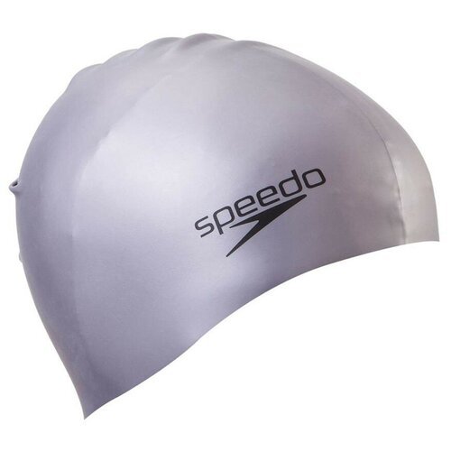 Шапочка для плавания 'SPEEDO Plain Molded Silicone Cap', арт.8-709849086, серебристый