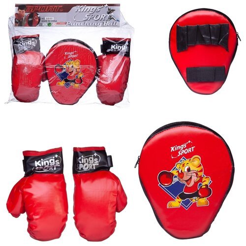 Набор боксерский Junfa Точный удар: перчатки и боксерская лапа WA-C9451