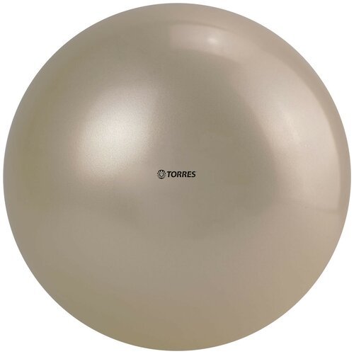 Мяч для художественной гимнастики однотонный TORRES AG-19-07, диаметр 19см, жемчужный