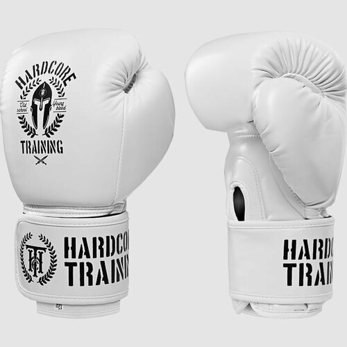 Боксерские перчатки Hardcore Training Helmet PU White,10 Oz
