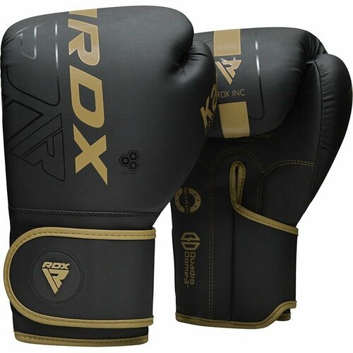 Боксёрские перчатки RDX F6 Kara Black Golden - RDX - Черный - 10 oz